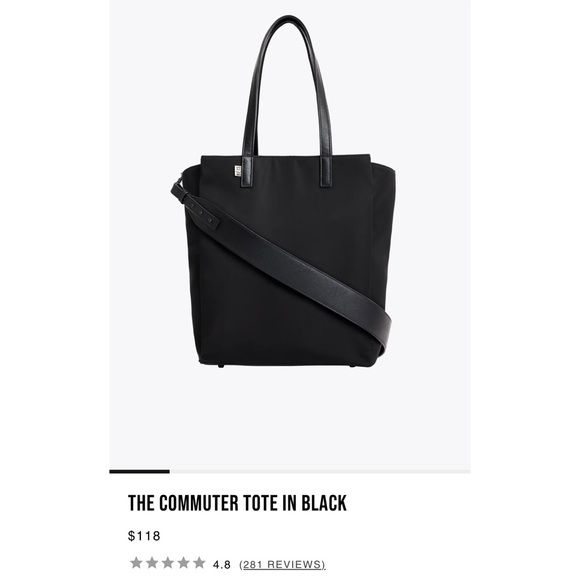 The Commuter Tote in Black - Picture 7 of 8